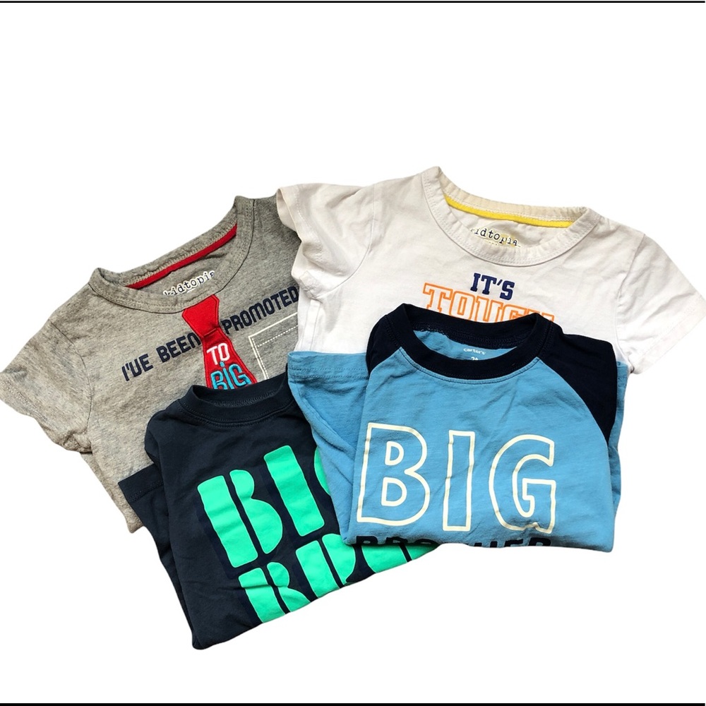 Set of 4 Big Brother shirts, All 2T or 24m